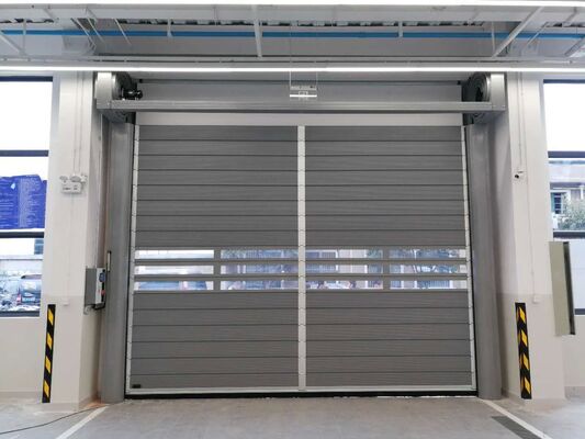 Fire Proofing IP55 Protection Customized Size Aluminum Alloy High Speed Roller Shutter Door for Industrial Use
