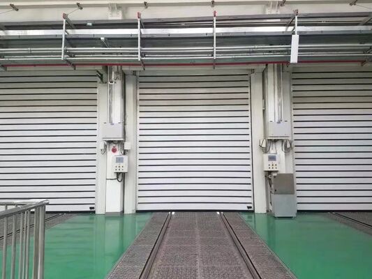 Fire Proofing IP55 Protection Customized Size Aluminum Alloy High Speed Roller Shutter Door for Industrial Use